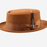 Walter White Hats Wool Cap Ribbon Decoration Turnup Brim Pure Wool Felt Hats