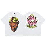 H-star series] fog high street retro women's head washed and distressed couple t-shirt shorts sweatshirt pants
