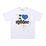 Spder hip hop singer youngthug foam letter couple short-sleeved t-shirt full of diamonds shorts