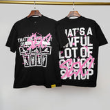Cough syrup short-sleeved high-quality pure cotton round neck t-shirt fashionprinting breathable short-sleeved summer