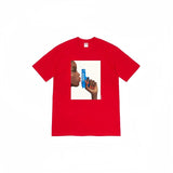 Wholesale export sup streetwear letter print 100% cotton t-shirt - relaxed fit, crew neck, short sleeve