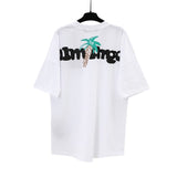 Correct version of spring and summer coconut palm tree short-sleeved series pa angel print couple trendy