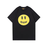 Wholesale drew smiley face short sleeve justin bieber fog trendy high street loose couple t-shirt