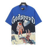 high version gods short sleeve heavy weight washed fog high street skull pure cottonprinting round