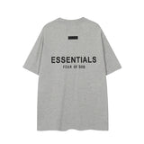 Flocked letter essentials short-sleeved t-shirt hip-hop half-sleeved high street fog american shorts