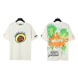 american trend high quality loose t-shirt pure cotton front and rear high-definition printing casualcoupletrendy short sleeves
