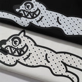 Bbc american high street ice cream flying dog printing short sleeve t-shirt casualshortsloose half lengthjeans summer