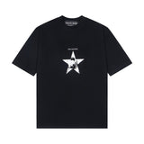 Erd rich second generation loose version american trend quiet eye printing round neck short sleeve t-shirt couple outfit