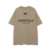 Flocked letter essentials short-sleeved t-shirt hip-hop half-sleeved high street fog american shorts