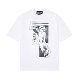 Erd rich second generation loose version american trend quiet eye printing round neck short sleeve t-shirt couple outfit