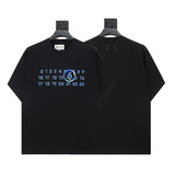 Mm series export wholesale margiela simple style digital four-corner mark couple short-sleeved t-shirtpure cotton high quality