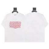Mm series export wholesale margiela simple style digital four-corner mark couple short-sleeved t-shirtpure cotton high quality