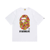 Cross-border wholesale summer classic ape camo lightning print cotton short sleeve t-shirt