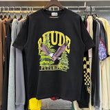 Rhude T Shirts Pandora Eagle Print Cotton Short Sleeve Men and Women