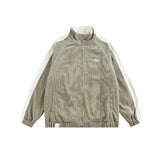 Unisex Baseball Jersey Vintage Lapel Jacket Casual Top