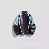 Unisex Baseball Jersey PU Leather Jacket Spring/Autumn Stand-Up Jacket