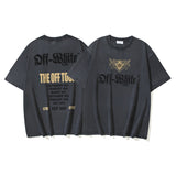Spring/summer ow splatter graffiti arrow graphic crewneck short sleeve tee