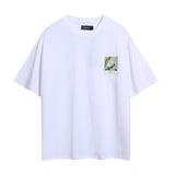 Wholesale foreign trade amir washed distressed tiger head number & letter logo short sleeve t-shirt