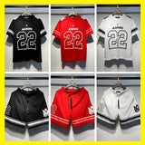 Amri short-sleeve t-shirt, numbered jersey, soccer uniform, mesh athletic casual shorts