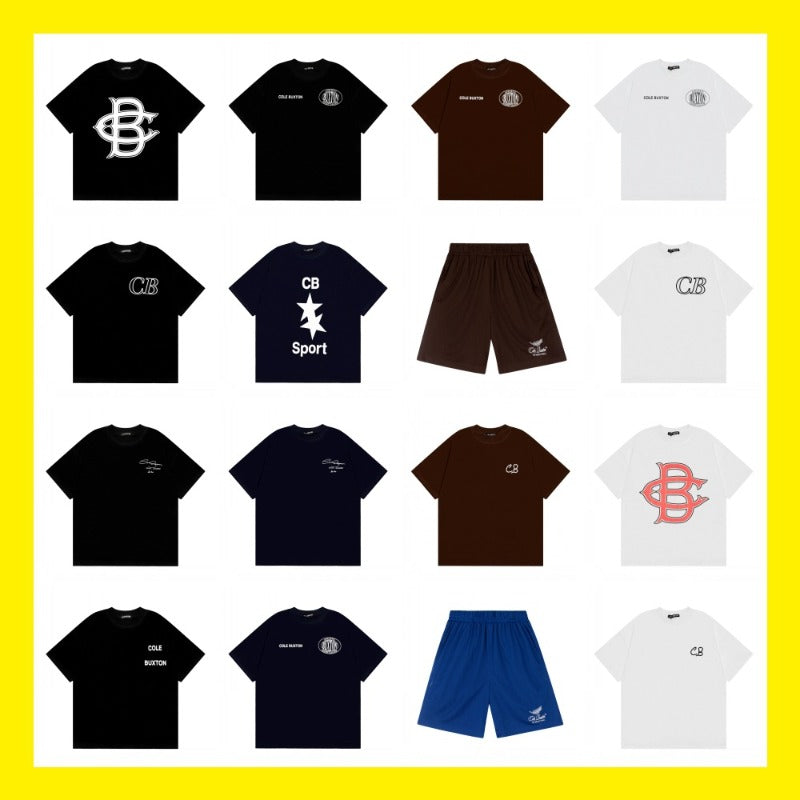 Wholesale export cole buxton minimalist cursive signature print short sleeve t-shirt - high street style