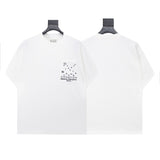 Mm series export wholesale margiela simple style digital four-corner mark couple short-sleeved t-shirtpure cotton high quality
