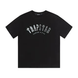 trap gradient letter tiger head short sleeve european and american high street trap star printing t-shirt loose s