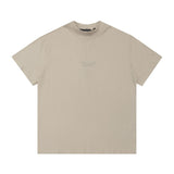 essential double line fog shorts icon laminated stereo letter round neck couple pullover