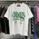 Wholesale amri little angel crane peace bird digital gradient letter logo couple's short set