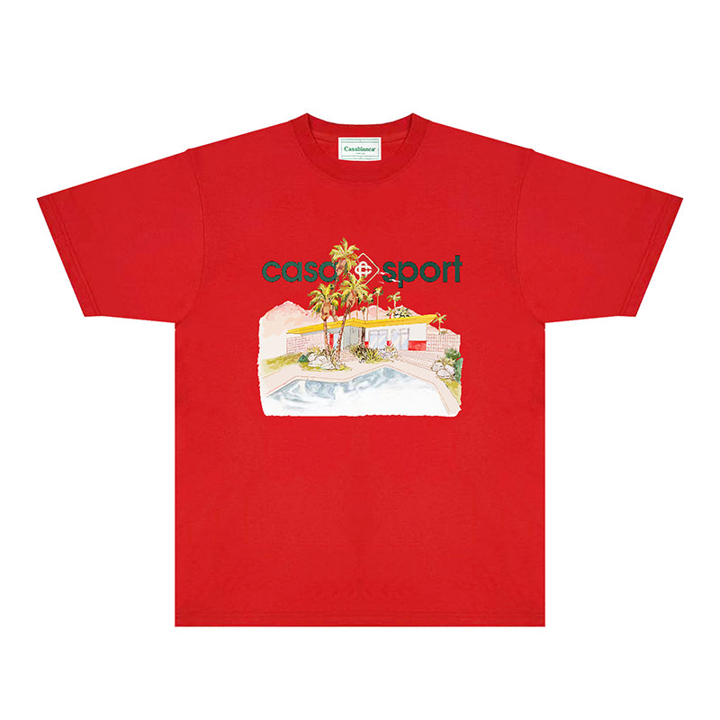 Casablanca T Shirts Fashion Print Street