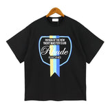 American rhu co-branded marlboro f formula traffic jam coconut tree sunset logo short-sleeved couple t