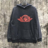 Wholesale american streetwear saint short-sleeve t-shirt vanity washed vintage letter print sweatshirt hoodie