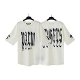 wholesale pa angel coconut tree flame letter logo graffiti paint short-sleeved t-shirt
