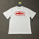 Wholesale foreign trade corteiz devil's island letter logo print short sleeve fog high street couple oversized t-shirt