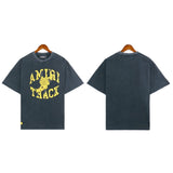 Cross-border wholesale correct version am splash ink flow paint camouflage starry sky graffiti letter short-sleeved high street couple t