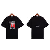 Cross-border pa spray-painted letter short-sleeved palm tree fog high street graffiti logo t