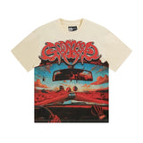 Cross-border wholesale american trend skull metal rock band robot bottom shirt pure cotton looselong sleevest