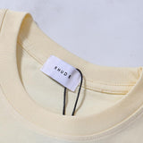 Rhude T Shirts Cannes Beach Coconut Printing Cotton Casual Short Sleeves Men and Women