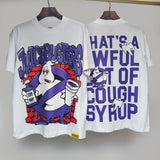 Cough syrup short-sleeved high-quality pure cotton round neck t-shirt fashionprinting breathable short-sleeved summer