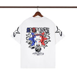 streetwear zip hoodie cartoon letter print zip-up sweatshirt and pants camouflage set