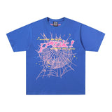 Spder hip hop singer youngthug foam letter couple short-sleeved t-shirt full of diamonds shorts