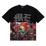 wholesale american trend mixed emotion alien octopus hot diamond angel short-sleeved couple full print