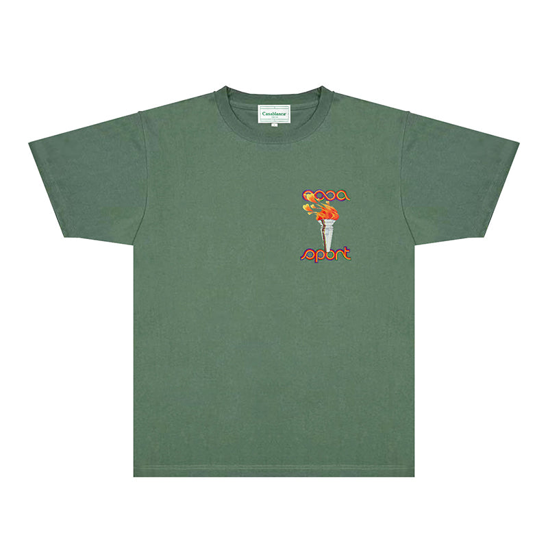 Casablanca T Shirts Fashion Print Street