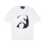 Erd rich second generation loose version american trend quiet eye printing round neck short sleeve t-shirt couple outfit