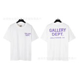 American classic series high street gall retro basic letter d print short sleeve t-shirt