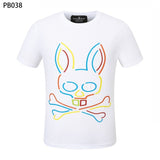 Psy wholesale american cho bunt-shirt colorful skull rabbit gradient letterprintingcouple short