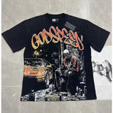 high version gods short sleeve heavy weight washed fog high street skull pure cottonprinting round