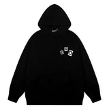 Erd melancholy rich second generation loose washed distressed pig head human face color matching hole hooded sweatshirt zipper