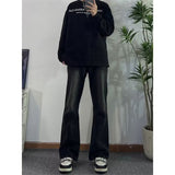 Unisex Jeans Autumn/Winter Loose Straight Casual Pants Wide Leg Pants