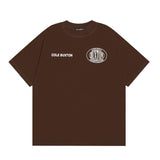 Wholesale export cole buxton minimalist cursive signature print short sleeve t-shirt - high street style