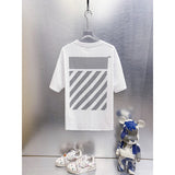 Spring/summer ow splatter graffiti arrow graphic crewneck short sleeve tee